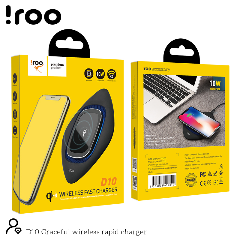 iRoo D10 | Fast 10W Wireless Desktop Charger
