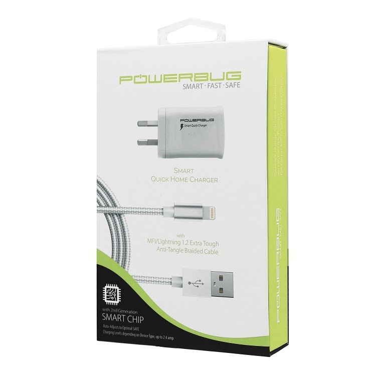 PowerBug Smart Chip Dual Ports AC /w Lightning Cable