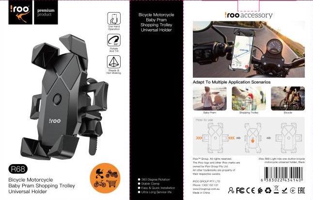 iRoo R68 | Baby Pram/Bicycle/Motorcycle Universal Phone Holder