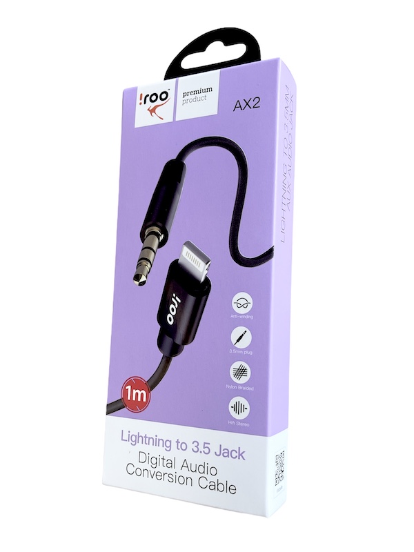 iRoo AX2 | Lightning to 3.5mm AUX Digital Audio Converter