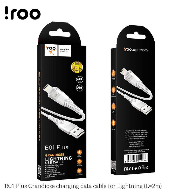 iRoo B01-2M Grandiose USB cable - Lighting - 2M