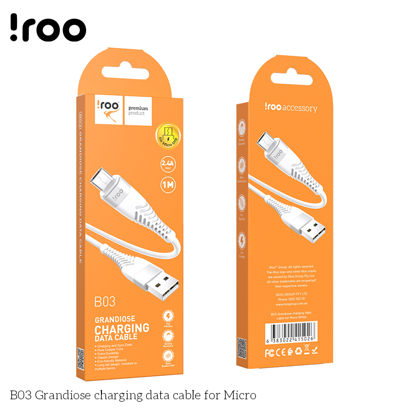 iRoo B03 Grandiose USB cable - Micro - 1M