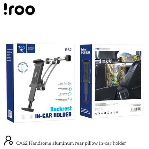 iRoo R62 | Aluminum Frame Backrest in-Car Holder